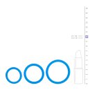 Three Size Cock Ring Set Blue