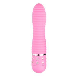 Mini Vibrator Ribbed Pink