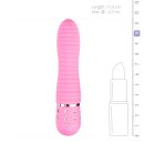 Mini Vibrator Ribbed Pink
