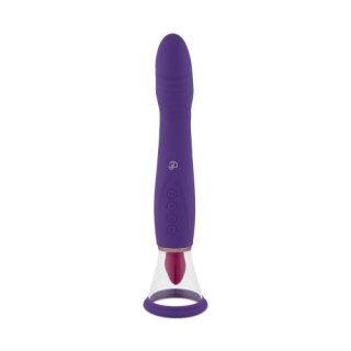 Pleasure Pump With G-Spot Vibrator Purple