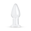 Clear Glass Buttplug 4 cm