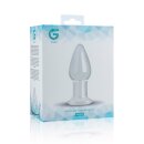 Clear Glass Buttplug 4 cm