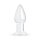 Clear Glass Buttplug 4 cm