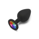 Rainbow Booty Jewel Medium Black