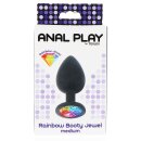 Rainbow Booty Jewel Medium Black