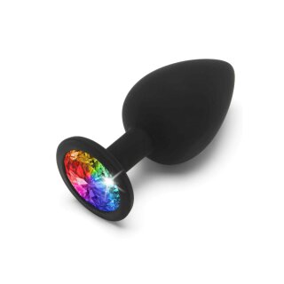 Rainbow Booty Jewel Large Black 4,5 cm