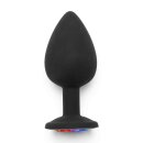 Rainbow Booty Jewel Large Black 4,5 cm