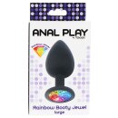 Rainbow Booty Jewel Large Black 4,5 cm