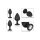 Silicone Gem Anal Kit Black