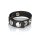 Leather Multi-Snap Ring Black