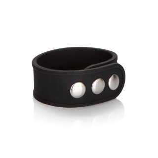 Silicone 3-Snap Erection Ring Black