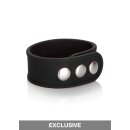 Silicone 3-Snap Erection Ring Black