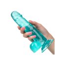 Queen Size Dong 6 Inch Blue 20cm
