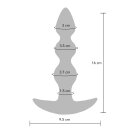 The Bold Beaded Vibrating Anal Plug Blue Metallic