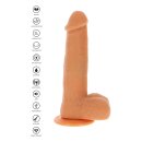 Rotating Beads Vibrating Dildo Light skin tone