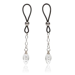 Nipple Jewel Crystal Teardrop Silver