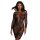 Seamless Fishnet & Lace Chemise Black One Size - Queen Size