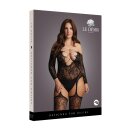 Criss Cross Neck Suspender Bodystocking