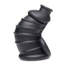 Master Series Dark Chamber Silicone Chastity Cage - Black