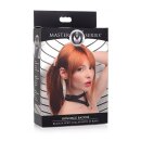 Bondage Baddie Collar w/ O-Ring - Black & Gold