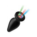 Booty Sparks Silicone Light-Up Small Anal Plug - Black 2,8 cm