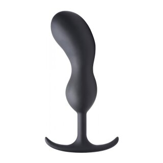 Premium Silicone Weighted Prostate Plug - XL - Black 5,3 cm