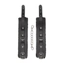 Plush Bonded Leather Hand Cuffs - With Adjustable Straps