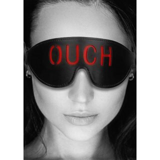 Bonded Leather Eye-Mask "Ouch" - With Elastic Straps