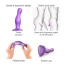 Strap-On-Me Dildo Plug Curvy Metallic Purple S