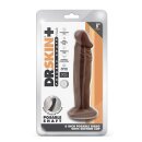 Dr. Skin Plus 6 Inch Posable Dildo Chocolate - 16,5 cm
