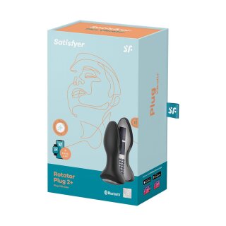 Satisfyer Rotator Plug 2+ Black - 3,6 cm