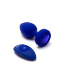 B-Vibe Vibrating Jewel Plug L/Xl Navy - 4,5 cm
