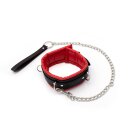 Collar Red & Black with Leash