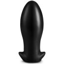 Dragon Egg Soft Silicone Butt Plug Black M 12 x 5.5 cm