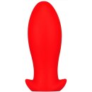 Silicone plug Saurus Egg L 17,2  x 6.5cm Red