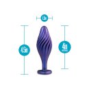 Anal Adventures Matrix Swirling Bling Plug Sapphire 3,8cm