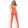 Strapped Up Sheer Bodystocking Red, OS
