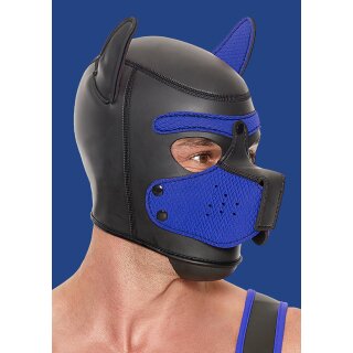 Shots Ouch! Neopren Hunde-Maske blau