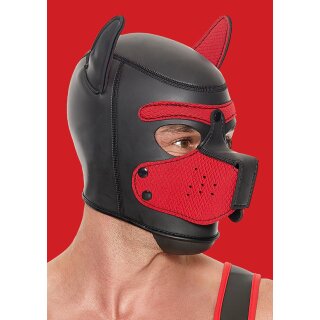 Shots Ouch! Neopren Hunde-Maske rot