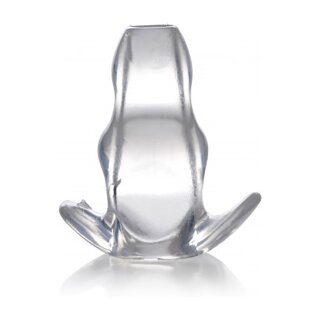 Master Series Clear View Hollow Anal Plug - Small - 4 cm
