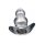 Master Series Clear View Hollow Anal Plug - Small - 4 cm