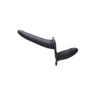 Strap U Pegger Beginner double dildo with harness and remote control black