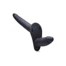 Strap U Pegger Beginner double dildo with harness and remote control black
