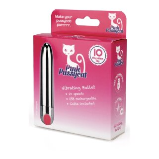 Pink Pussycat Vibrating Silver Bullet