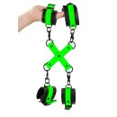 Hand & Ankle Cuffs with Hogtie - Glow in the Dark