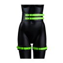 Thigh Cuffs with Belt and Handcuffs Glow in the Dark L/XL