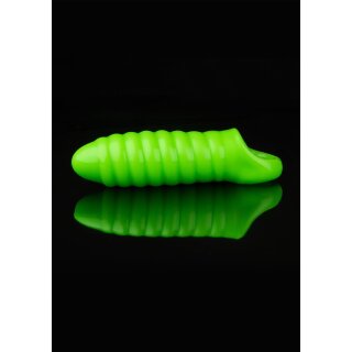 Swirl Thick Stretchy Penis Sleeve - Glow in the Dark