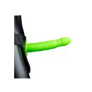 Twisted Hollow Strap-on - 8 / 20 cm - Glow in the Dark