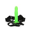 Curved Hollow Strap-on - 8 / 20 cm - Glow in the Dark