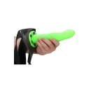 Curved Hollow Strap-on - 8 / 20 cm - Glow in the Dark